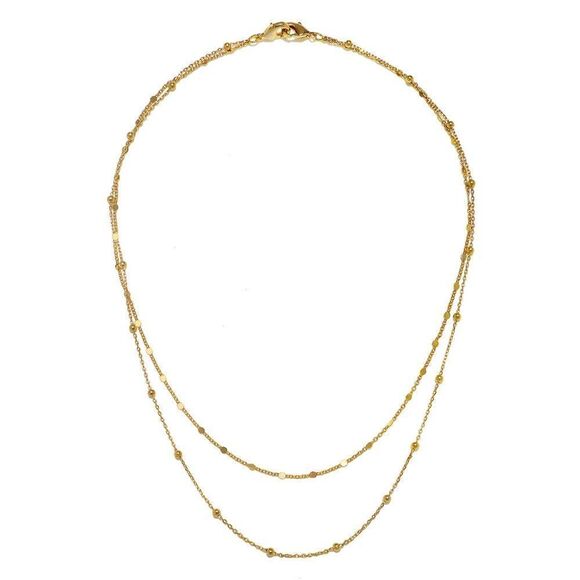 NWT Capwell + Co Gold Circle Layered Necklace - Picture 3 of 8